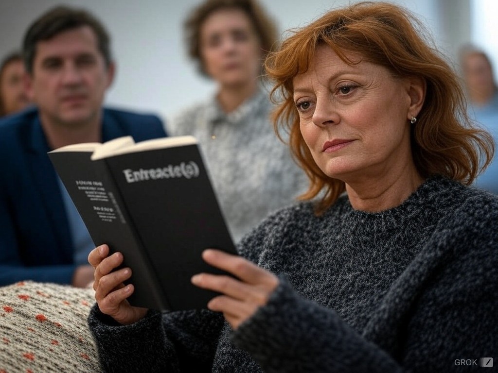 Susan Sarandon llegint el llibre 'Entreacte(s)