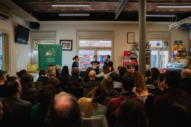Activitat de Recomana, amb Clara Narvión, Guillem Albà i Oriol Pla © Clara Pacheco