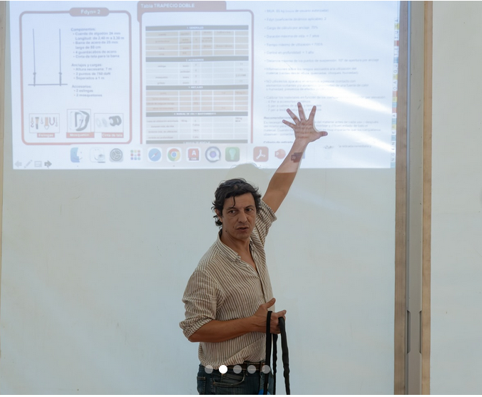 Leandro Mendoza en la presentació de projecte Confluentia © Central del Circ