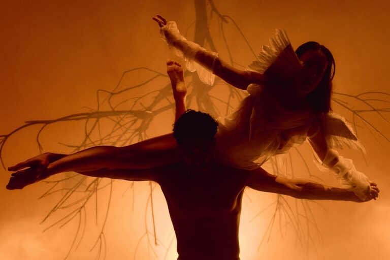 Alba Vinton (dalt) i Ton Vieira a 'Goodbye Europe. Lost Words' © Roc Pont