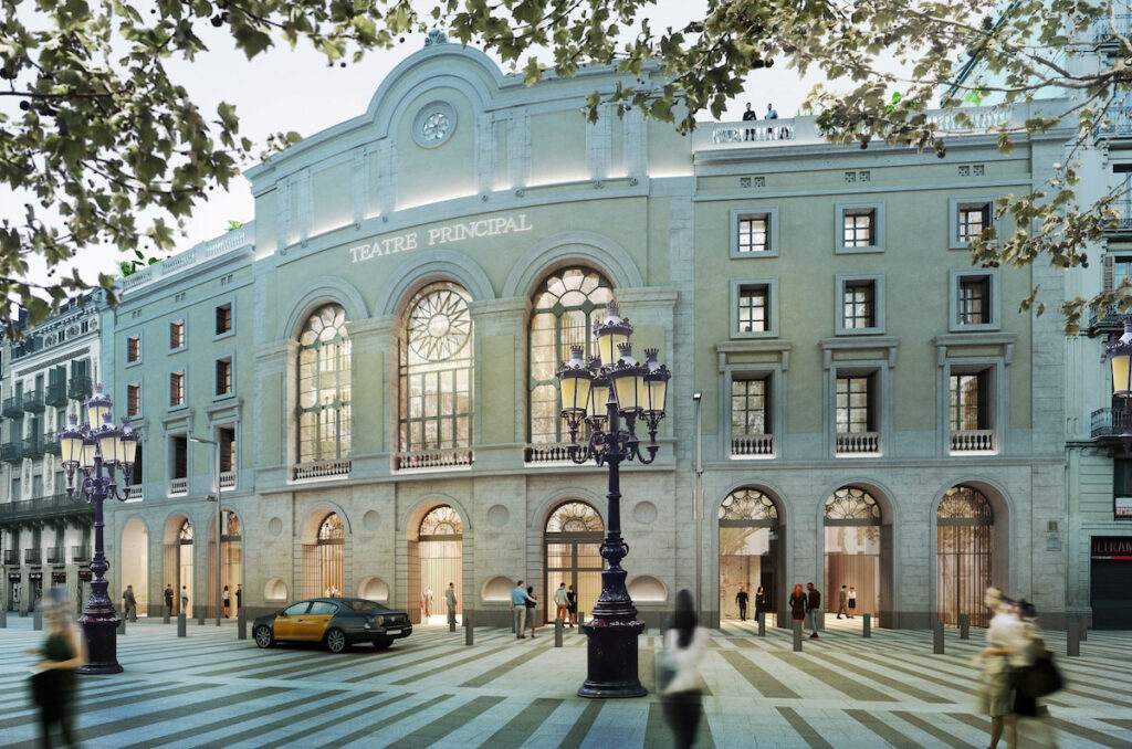 Render de la façana del Teatre Principal © Batlleroig